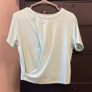 Mint green women’s Nike cross over crop top size M